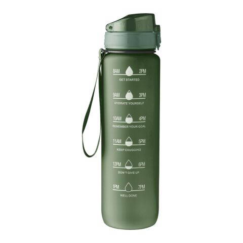 RPET drinking bottle (1000 ml) Brinley green
