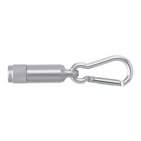 Aluminium mini torch with carabiner Tracy silver