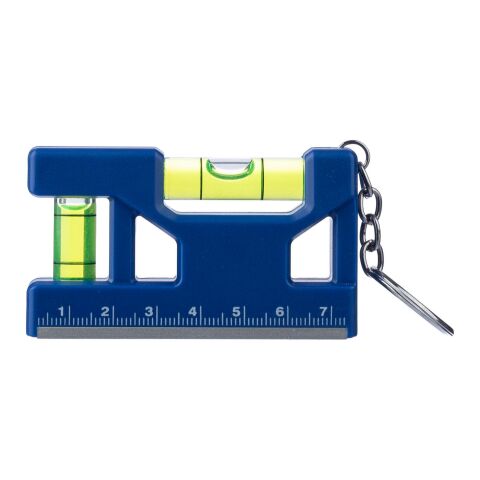 Recycled ABS spirit level keychain Indira cobalt blue