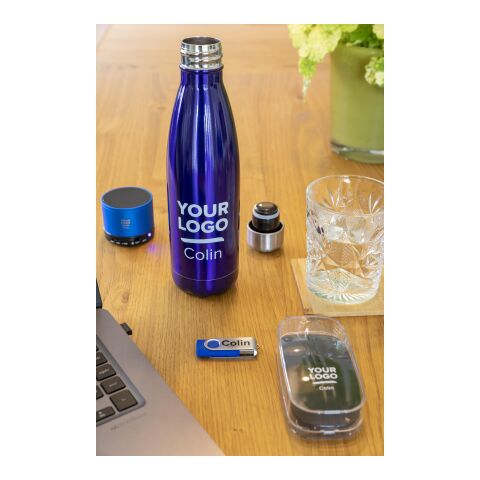 Stainless steel double walled flask Lombok silver | No Branding | not available | not available