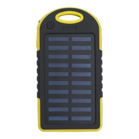 Rubberized ABS solar power bank Aurora yellow | No Branding | not available | not available