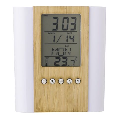 Bamboo penholder with clock Hassan
