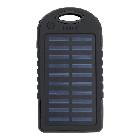 Rubberized ABS solar power bank Aurora black | No Branding | not available | not available