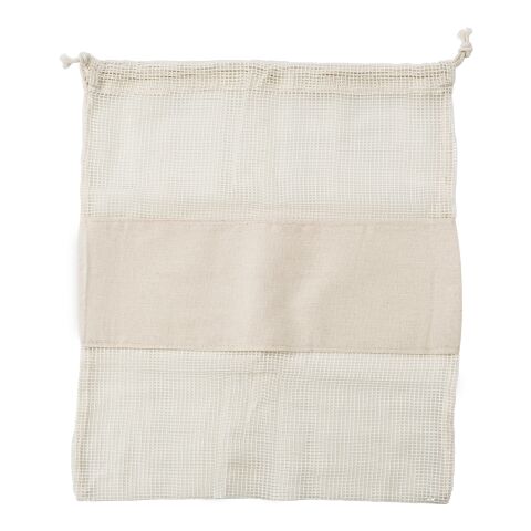 Three Reusable Cotton Mesh Bags Adele khaki | No Branding | not available | not available