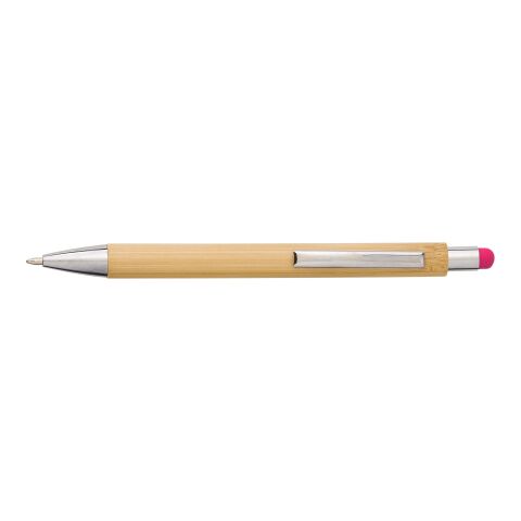 Bamboo and plastic ballpen Claire fuchsia | No Branding | not available | not available