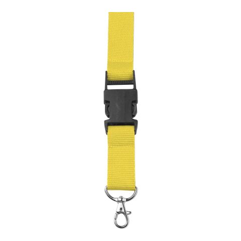 Polyester (300D) lanyard and key holder Bobbi yellow | No Branding | not available | not available