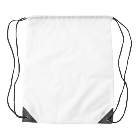 RPET polyester (190T) drawstring backpack Enrique white | No Branding | not available | not available
