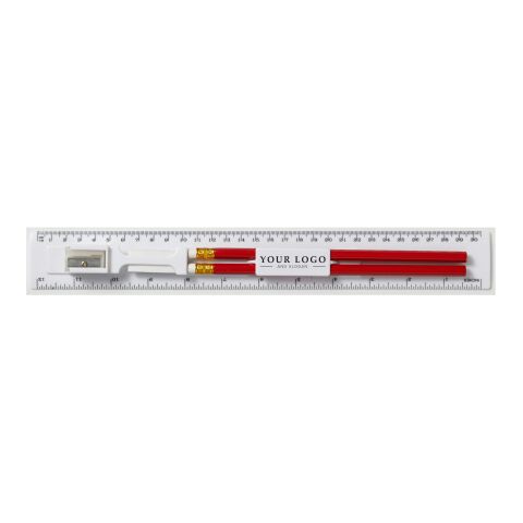 Ruler with pencil Pascale white | No Branding | not available | not available