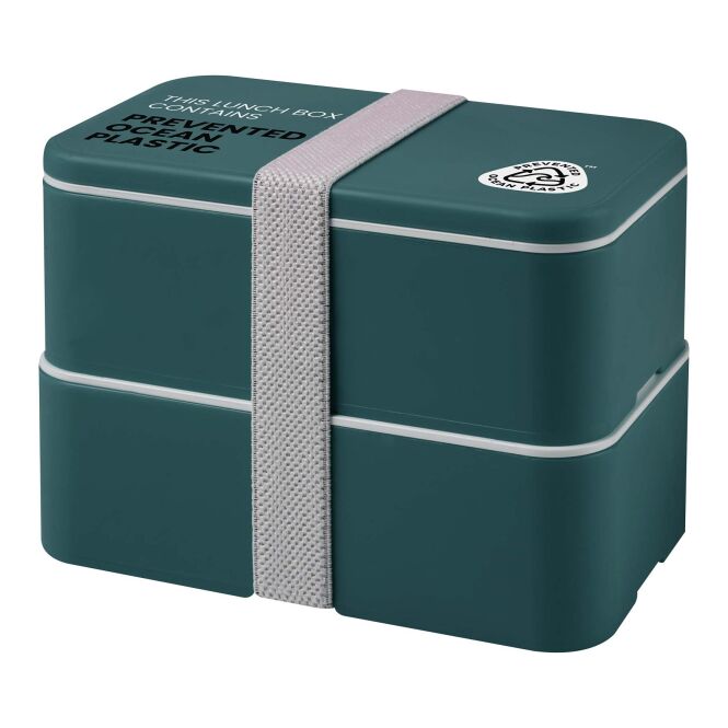 NONE Corporate Gift MIYO POP Double Layer Lunch Box with Custom Logo Green