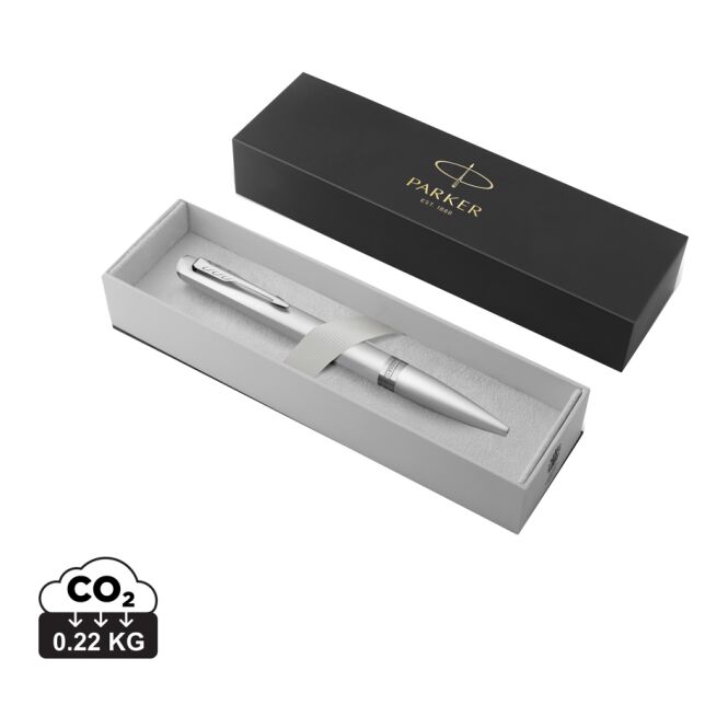 Executive Gift Parker Meridian Chrome Pen with Custom Logo Print Silver