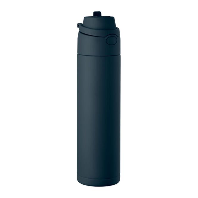 Corporate Gift Stainless Steel Bottle โ navy blue โ with laser engraving 650ml recycled stainless steel leak-proof custom water bottle