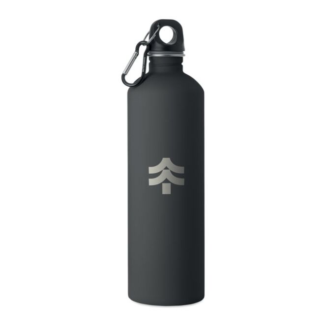 Branded Merchandise Stainless Steel Bottle – black – with laser engraving 750ml recycled leak-free custom printed drink bottle