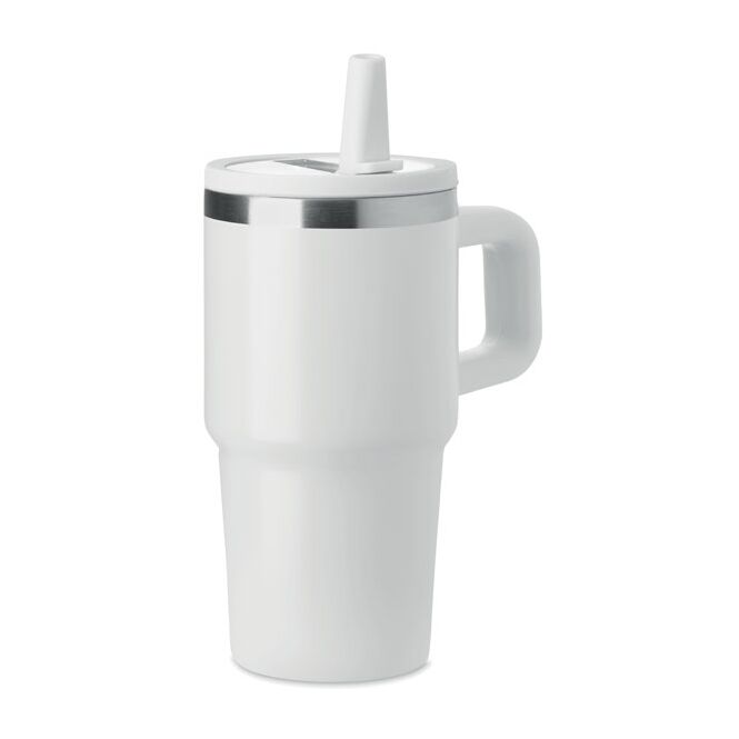 Promotional Product Thermal Mug 500ml – white – with custom logo print, double-walled, vacuum insulated, reusable hot drink cup