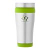 Elwood 410 ml insulated tumbler Standard | Silver-Lime green | No Branding | not available | not available