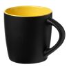 Riviera ceramic mug 340 ml Standard | Solid black-Yellow | not available | No Branding | not available | not available