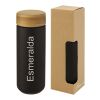 Lumi 300 ml ceramic tumbler with bamboo lid Solid black | not available