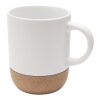 Billie 300 ml ceramic sublimation mug with cork details Standard | white | No Branding | not available | not available | not available