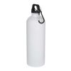 Oregon 750 ml matte RCS recycled single wall stainless steel water bottle with carabiner Standard | White | No Branding | not available | not available