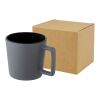 Cali 370 ml ceramic mug with matt finish Standard | Solid black-Grey | No Branding | not available | not available