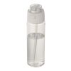 Theron 700 ml RCS recycled plastic water bottle with dual function lid and flip straw White