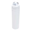 Theron 800 ml RCS recycled single wall stainless steel water bottle with dual function lid  White