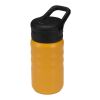 Knox 350 ml RCS recycled double wall stainless steel sport bottle with flip straw Yellow