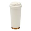 Hampton 480 ml RCS recycled stainless steel double wall vacuum insulated tumbler Cream