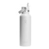 Hydro Flask Standard Mouth 621 ml insulated stainless steel water bottle White