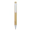 Rattan bamboo and recycled plastic ballpoint pen (black ink) Standard | white | No Branding | not available | not available