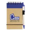 Zuse A7 recycled jotter notepad with pen Standard | Natural-Navy | not available | No Branding | not available | not available | not available