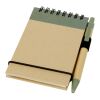 Zuse A7 recycled jotter notepad with pen Standard | Heather green-Natural | No Branding | not available | not available | not available