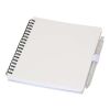 Niove recycled plastic soft cover notebook and ballpoint pen set (blue ink) Standard | White | No Branding | not available | not available