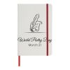 Spectrum A5 white notebook with coloured strap Standard | White-Red | not available | No Branding | not available | not available | not available