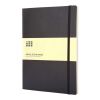 Moleskine Ruled XL Soft Cover Notebook Standard | Solid black | Paper Print | paper band | 470 mm x 55 mm
