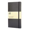 Moleskine ruled L soft cover notebook Standard | Solid black | Paper Print | paper band | 460 mm x 55 mm