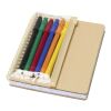 Squiggle B6 hard cover notebook and markers set Natural