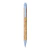 Midar cork and wheat straw ballpoint pen Standard | Natural-Light blue | not available | No Branding | not available | not available