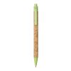 Midar cork and wheat straw ballpoint pen Standard | Natural-Apple green | not available | No Branding | not available | not available