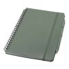 Thalaasa A5 ocean-bound hard cover notebook with ballpoint pen (black ink) Standard | Heather green | No Branding | not available | not available