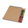 Doodle A5 spiral soft cover notebook and crayon set Standard | Natural | Not applicable | No Branding | not available | not available