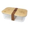 Roby glass lunch box with bamboo lid Standard | Natural-Transparent | No Branding | not available | not available