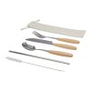 Root 5-piece stainless steel and beech wood cutlery set  Standard | Natural | No Branding | not available | not available | not available