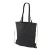Eliza 240 g/m² cotton drawstring backpack Standard | Solid black | No Branding | not available | not available | not available