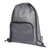 Ash GRS recycled foldable drawstring bag 7L Standard | Heather grey-Solid black | No Branding | not available | not available | not available