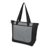 Reclaim GRS recycled two-tone zippered tote bag 15L Standard | Solid black-Heather grey | Not applicable | No Branding | not available | not available | not available