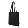 Madras recycled cotton tote bag 140 g/m² Standard | Solid black | not available | No Branding | not available | not available | not available