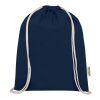 Oregon 140 g/m² GRS recycled cotton drawstring bag Standard | Navy | not available | No Branding | not available | not available | not available