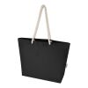Florida 270 g/m² GRS recycled beach tote bag 18L Standard | Solid black-Solid black | not available | No Branding | not available | not available | not available