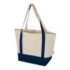 Sam 320 g/m² GRS recycled cotton tote bag Standard | Navy-Natural | not available | No Branding | not available | not available | not available