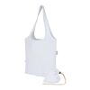 Madras Blend 140 g/m² GRS recycled foldable cotton tote bag 7L White